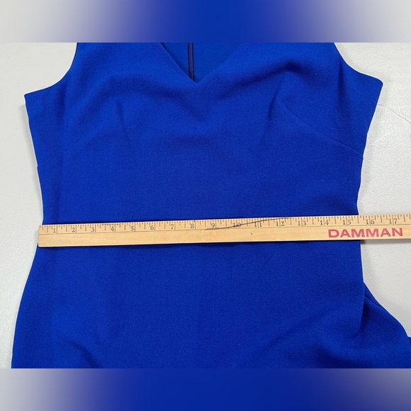 Eliza J Royal Blue sheath ruffled hem V-Neck Mini cocktail Dress, NWT, size 8 - Picture 13 of 17